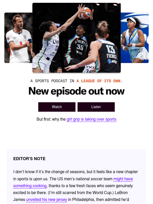 Newsletter preview: Naomi Osaka serves at Fashion Week