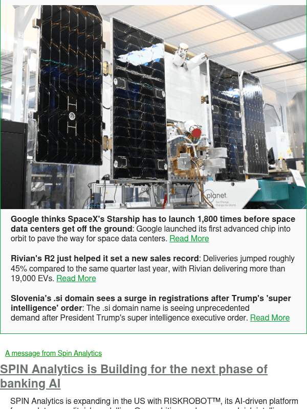 Newsletter preview: Google thinks SpaceX's Starship has to launch 1,800 times before space data centers get off the ground