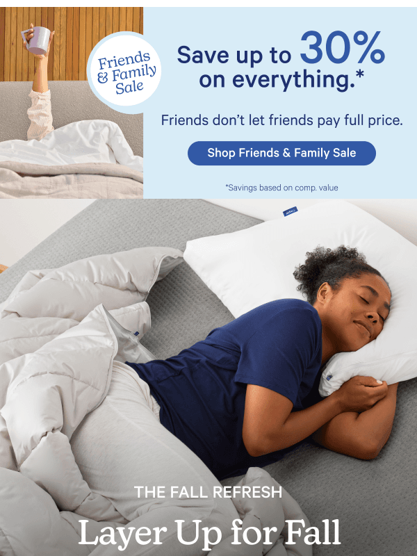 Newsletter preview: Fall called. Your bed needs layers.