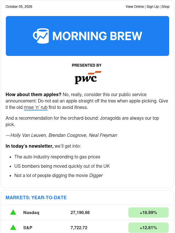 Newsletter preview: ☕ Deets peeping