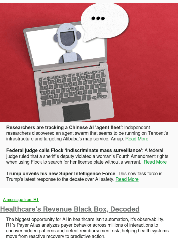 Newsletter preview: Researchers are tracking a Chinese AI 'agent fleet'