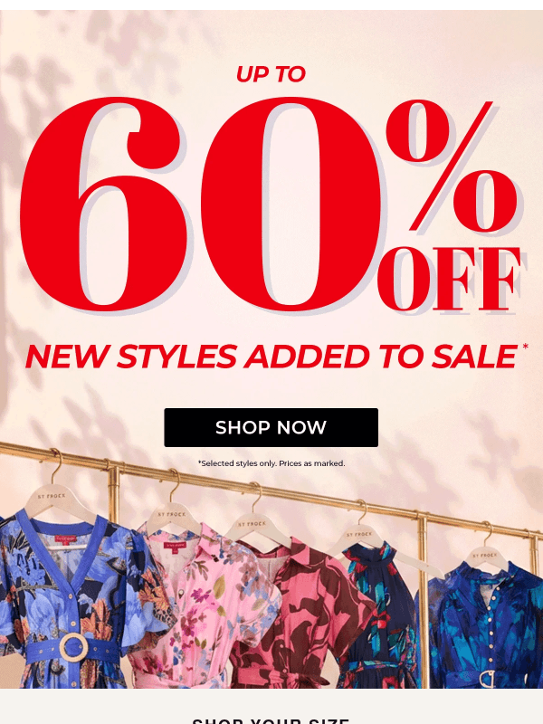 Newsletter preview: Just added: new sale styles 👀
