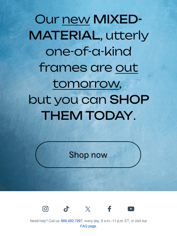Newsletter preview: Shop our new collection early!