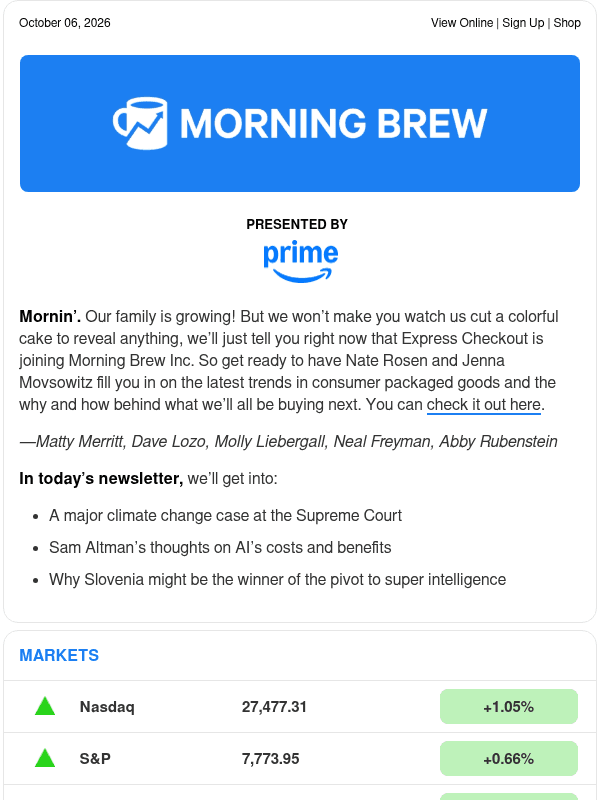 Newsletter preview: ☕ Breaking some eggs