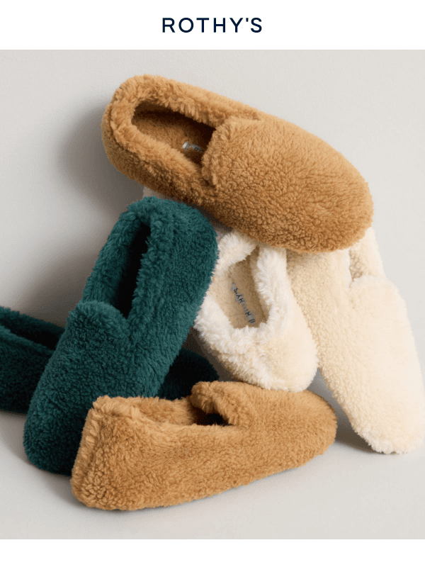 Newsletter preview: New slippers for the whole fam.