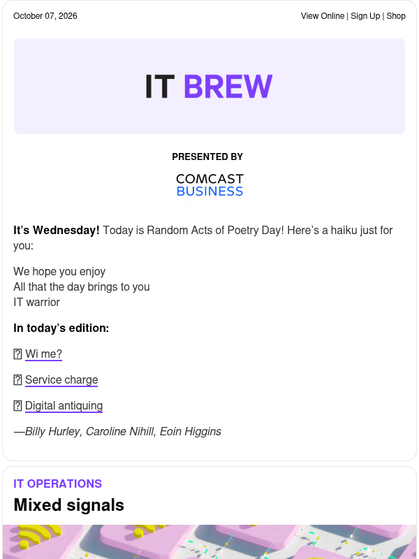 Newsletter preview: ☕ No more Mr. Wi-Fi