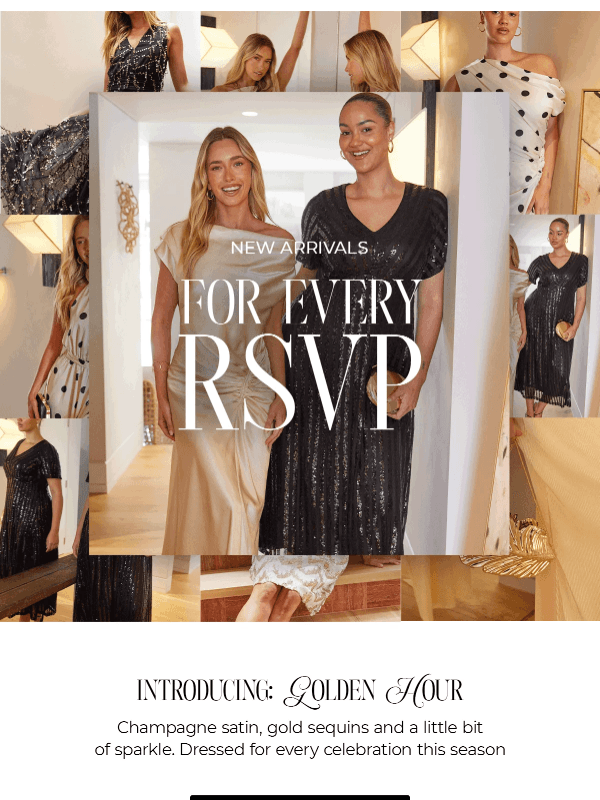 Newsletter preview: Champagne, Sequins and Somewhere to be!