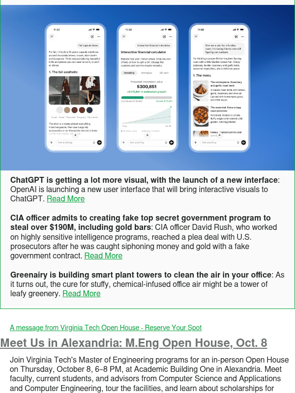 Newsletter preview: ChatGPT is getting a lot more visual, with the launch of a new interface
