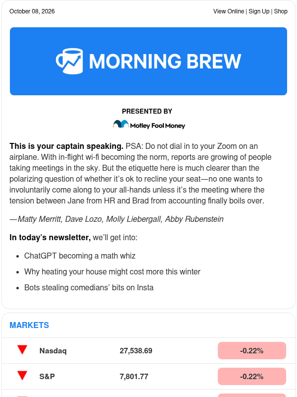 Newsletter preview: ☕️ The cost of cozy
