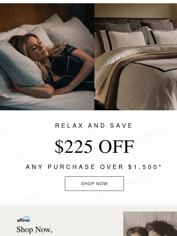 Newsletter preview: $225 Off Restorative Sleep