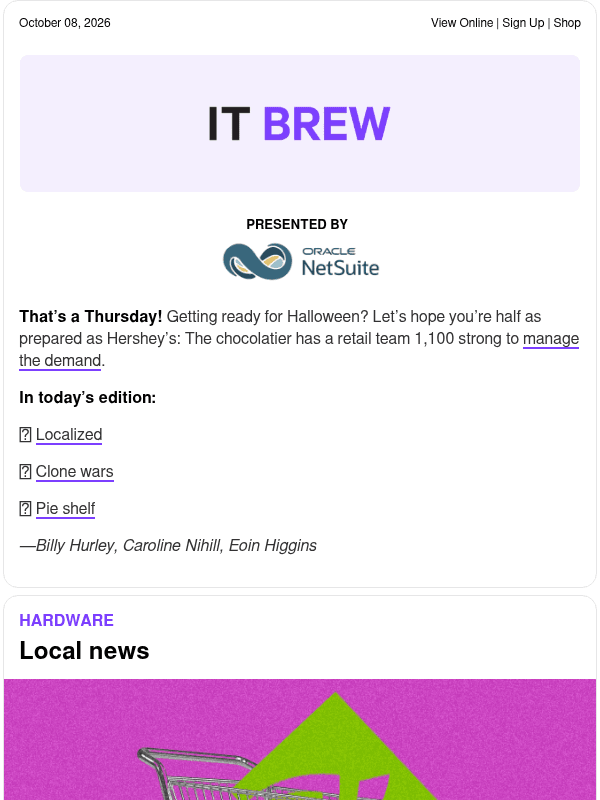 Newsletter preview: ☕ Think local
