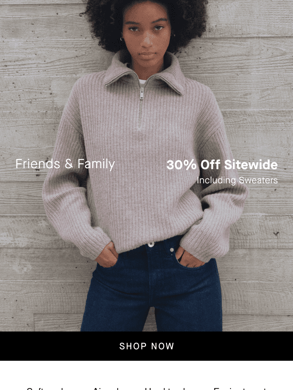 Newsletter preview: 30% Off Better Sweaters