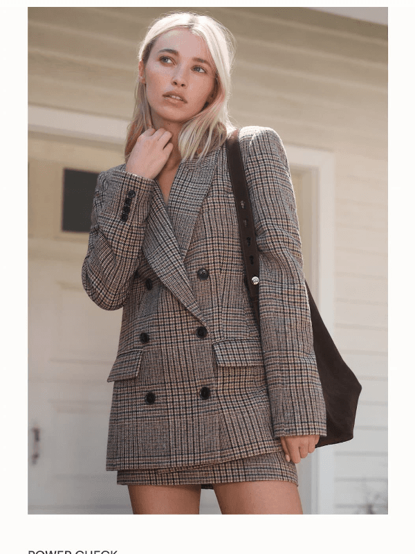 Newsletter preview: The check blazer + mini