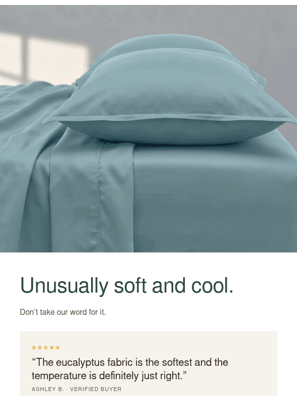 Newsletter preview: Unusually soft and cold pillowcases