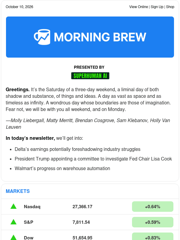 Newsletter preview: ☕ Shuffled around