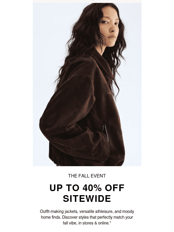 Newsletter preview: Your fall aesthetic is up to 40% off