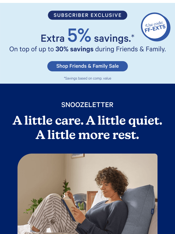 Newsletter preview: Sleep care is self-care.