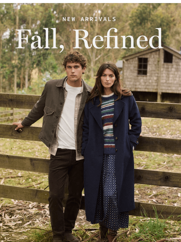 Newsletter preview: New Arrivals—A Refined Take on Fall