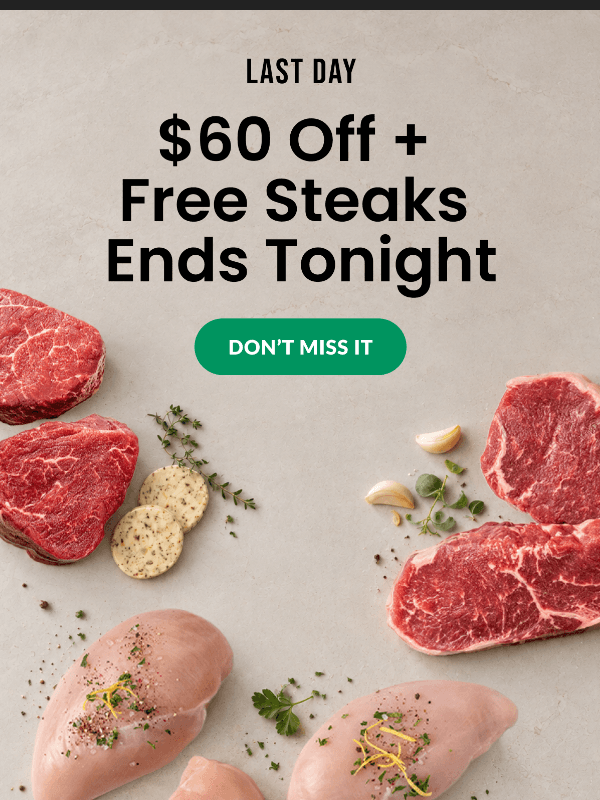 Newsletter preview: ⌛ $60 off ends tonight!