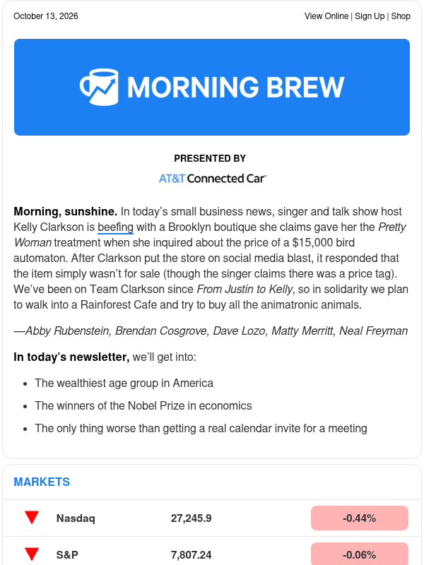 Newsletter preview: ☕ Respect your elders' riches