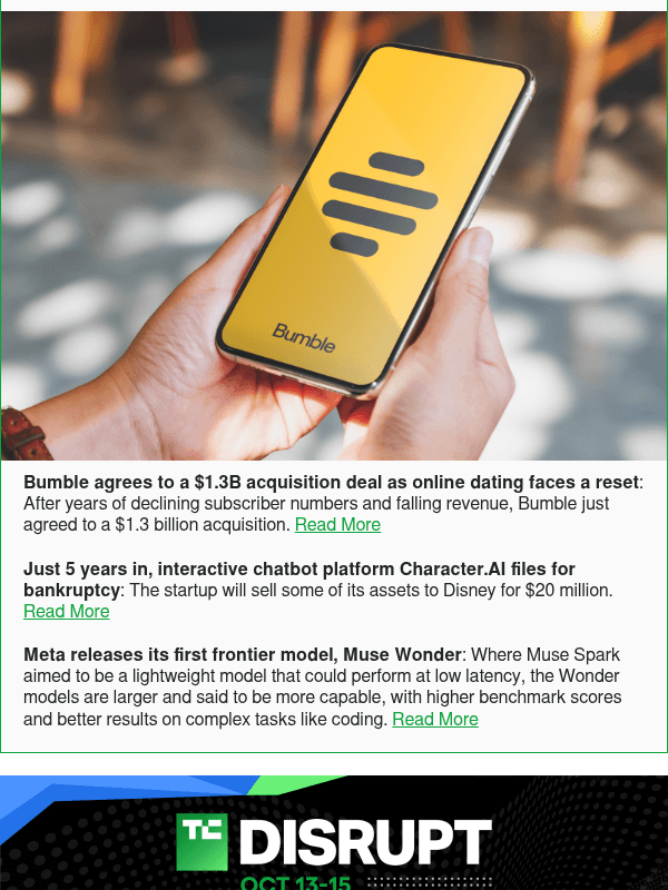 Newsletter preview: Bumble agrees to a $1.3B acquisition deal as online dating faces a reset