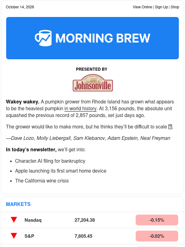Newsletter preview: ☕ Character flaws