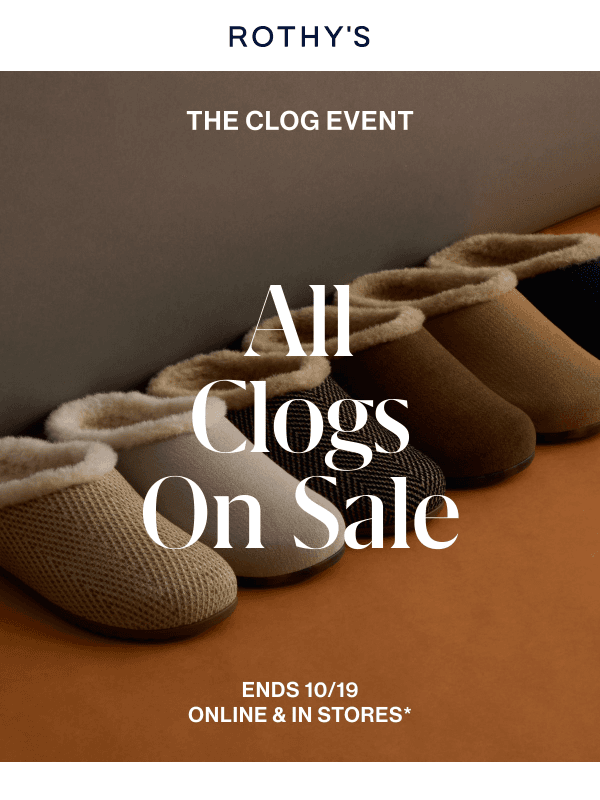 Newsletter preview: New Après Clog made the sale.