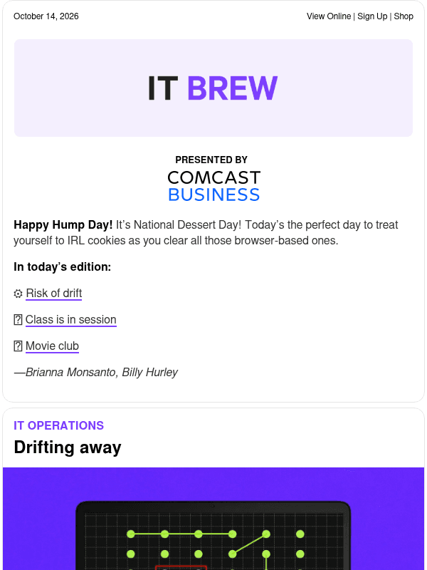 Newsletter preview: ☕ Drift off!