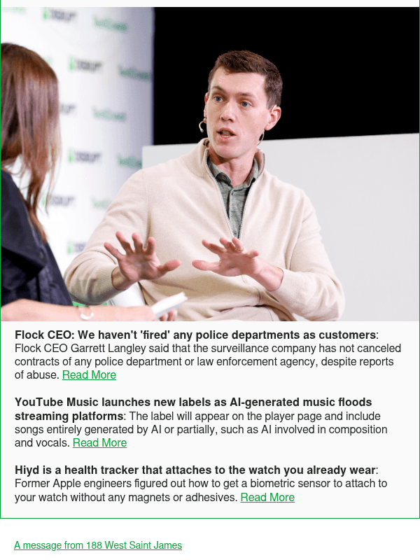 Newsletter preview: Flock CEO: We haven't 'fired' any police departments as customers