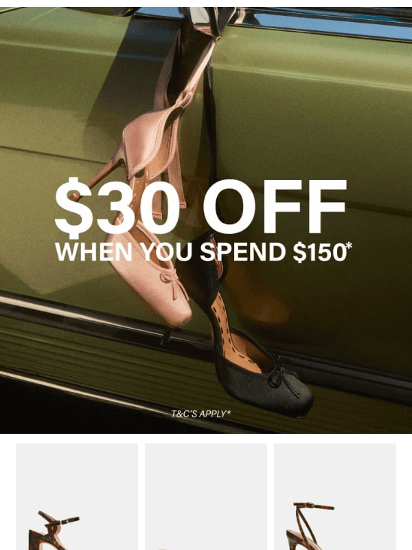 Newsletter preview: $30 Off When You Spend $150