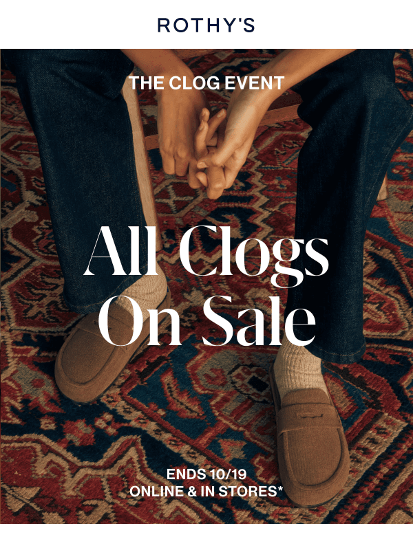 Newsletter preview: Best-selling Penny Clog on sale.