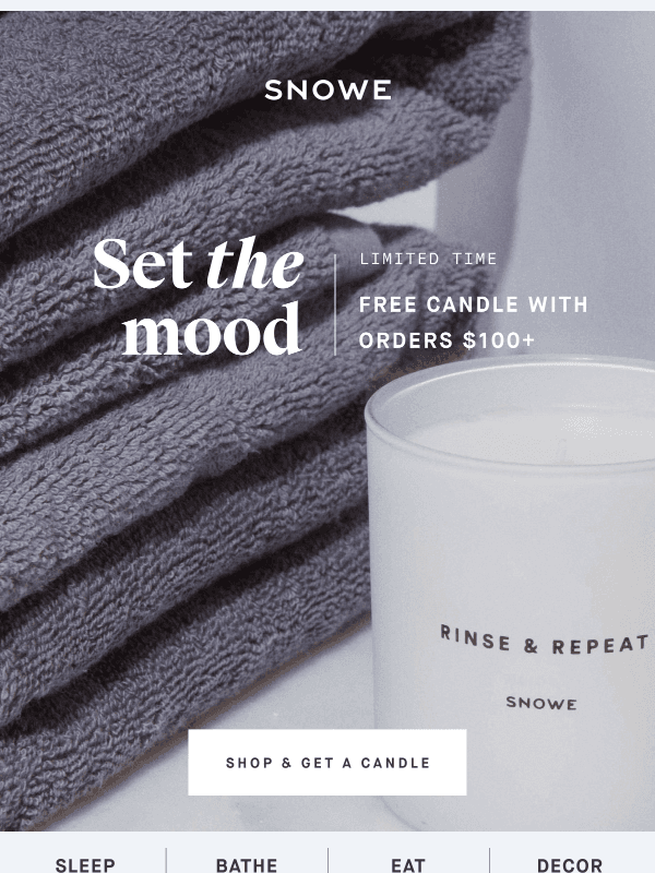 Newsletter preview: Have a free candle on us