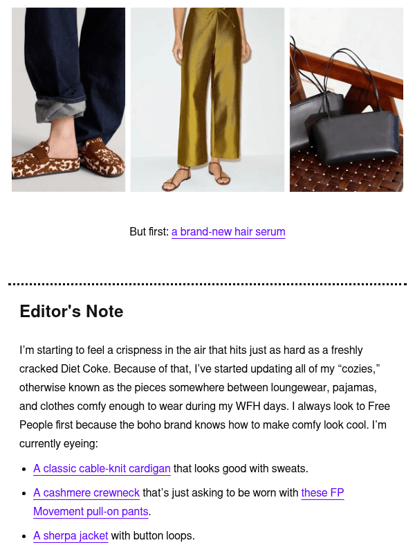 Newsletter preview: Is it Dôen or is it Hollister?