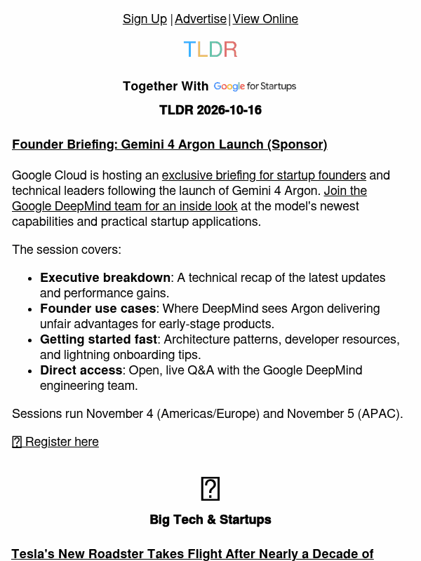 Newsletter preview: Tesla Roadster 🚗, Muse Spark Open ✨, internal vibe coding 👨‍💻