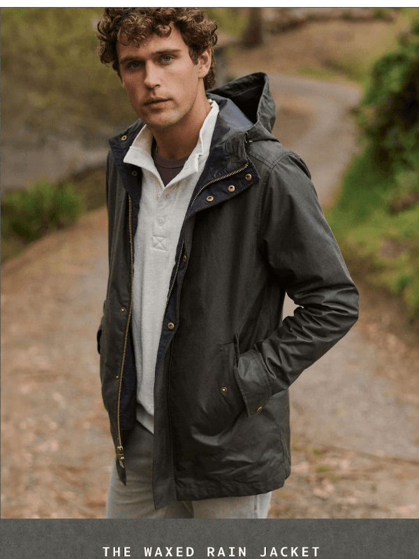 Newsletter preview: The Ultimate Waxed Rain Jacket