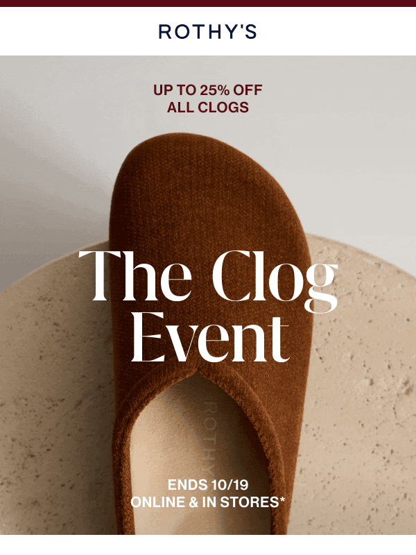 Ends tomorrow: All clogs on sale.