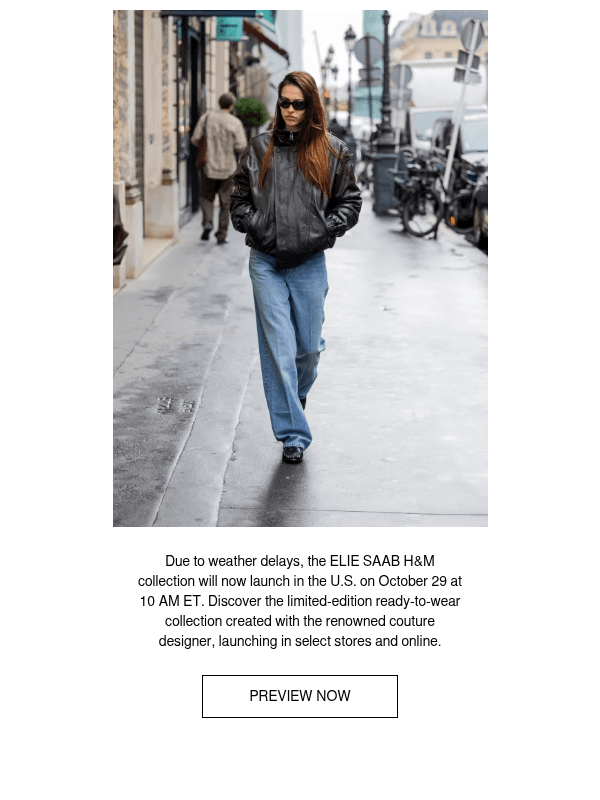 ELIE SAAB H&M now launching 10/29
