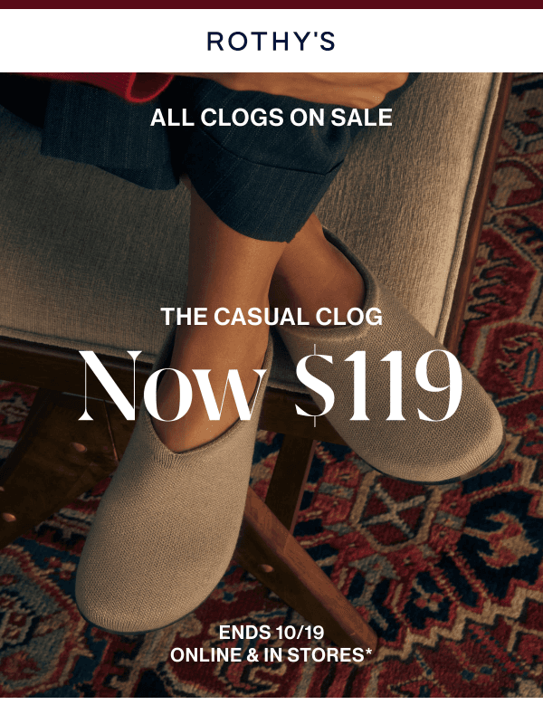 FINAL HOURS: ALL CLOGS ON SALE.