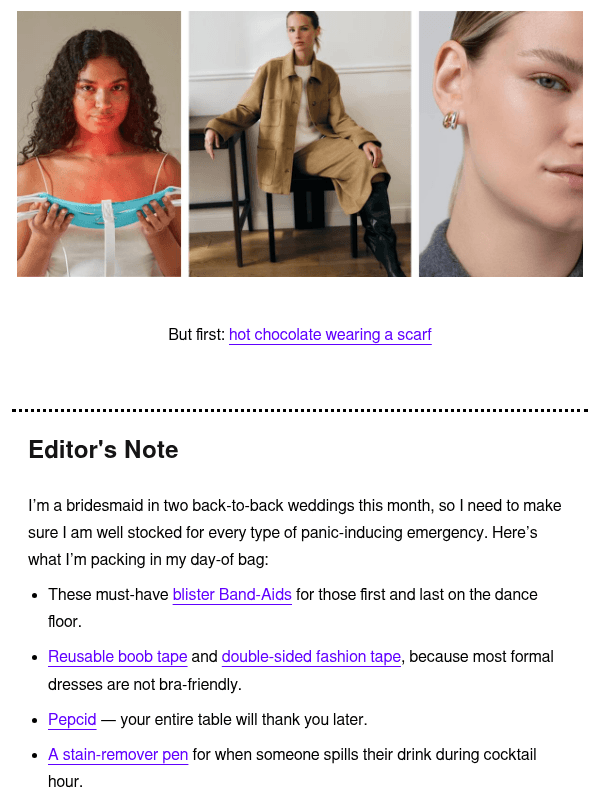 Boob tape, Gap's 40% off sale, and Advent calendars