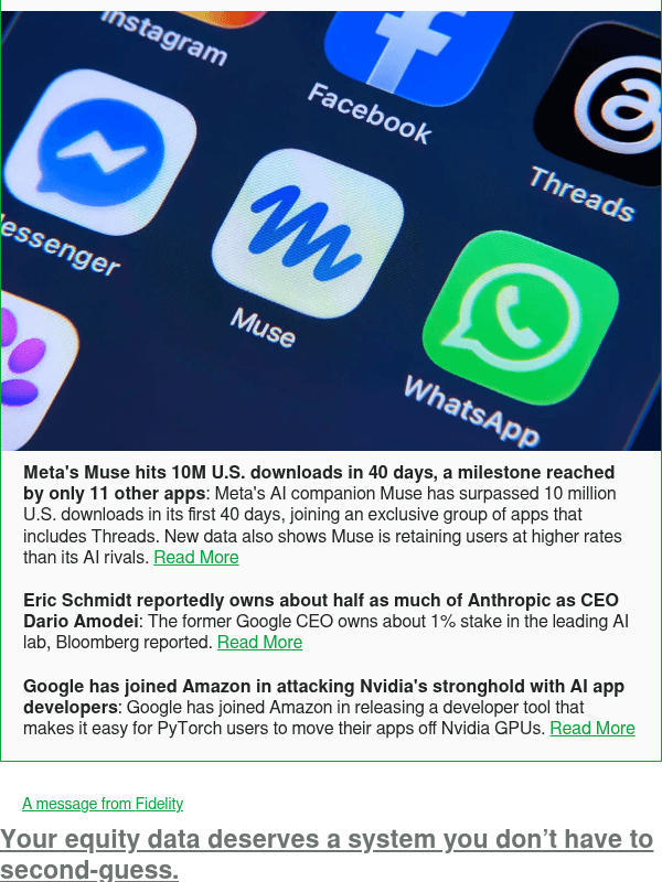 Meta's Muse hits 10M U.S. downloads in 40 days, a milestone reached by only 11 other apps